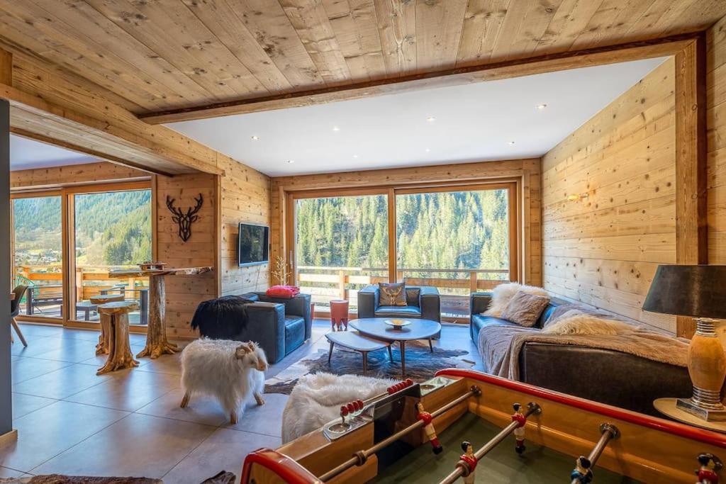 Chalet 1100 - Bo Immobilier Chatel - A Mi-Chemin Du Centre Et Du Linga - Jacuzzi Sauna Et Cheminee ภายนอก รูปภาพ